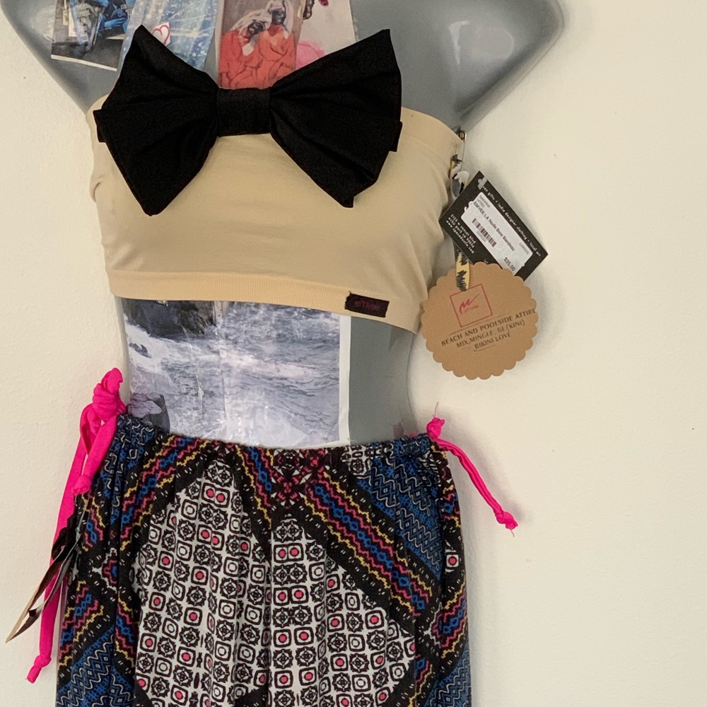 Nude bow bandeau festival